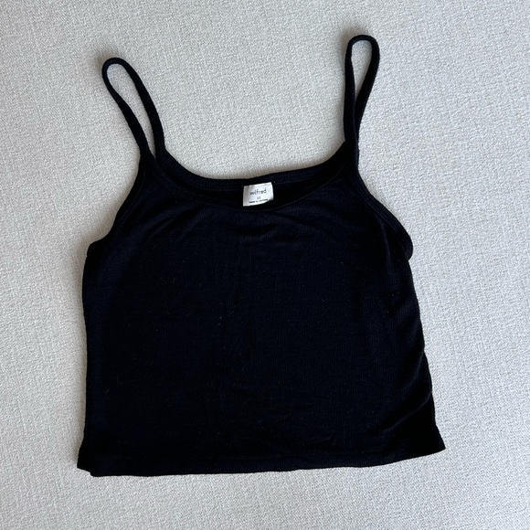 Aritzia Wilfred Black Ribbed Tank Top - Picture 1 of 4